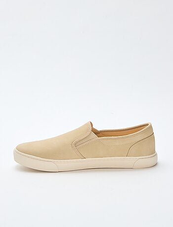 Sapatilhas slip-on tipo camurça