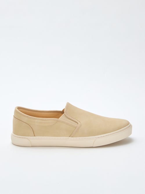Sapatilhas slip-on tipo camurça - Kiabi
