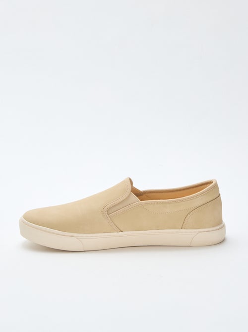 Sapatilhas slip-on tipo camurça - Kiabi