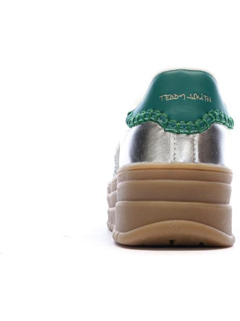 Sapatilhas Teddy Smith 120305 para Mulher em Prateado e Verde Prata - Kiabi