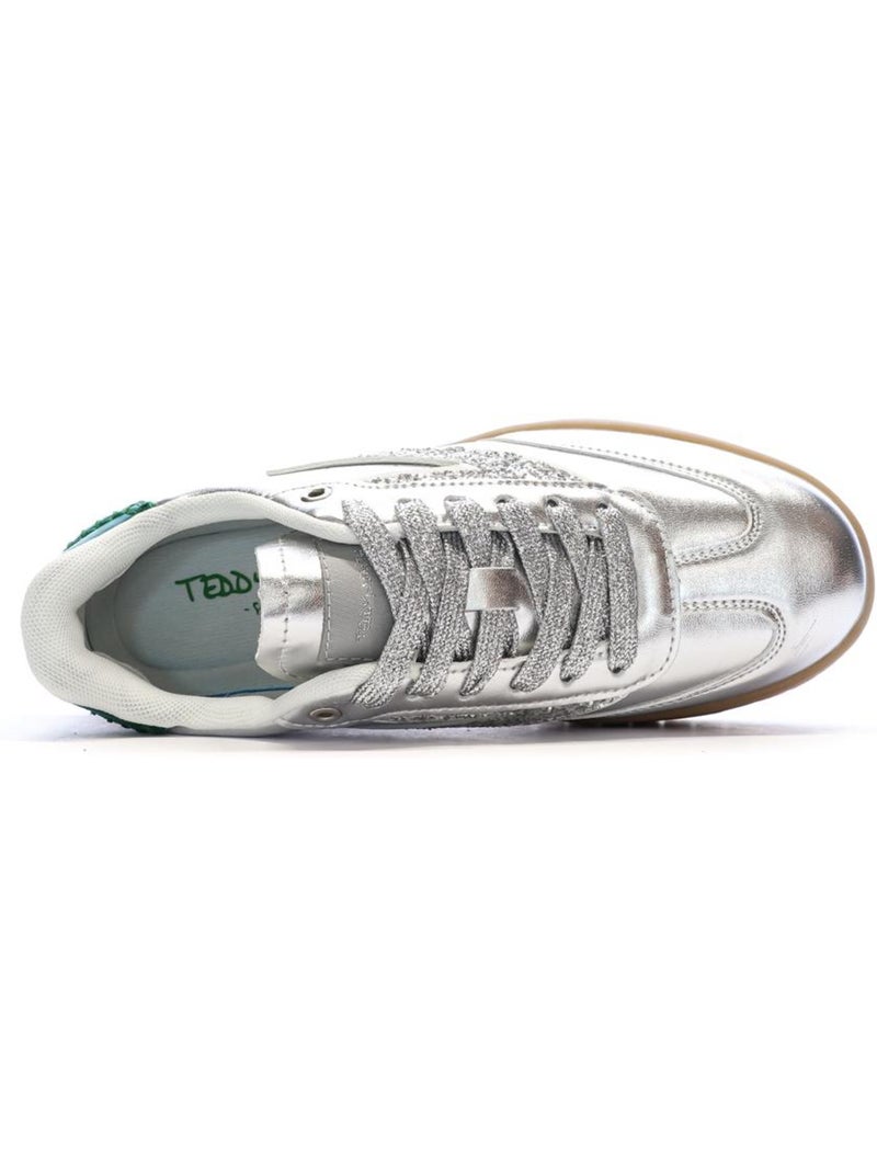 Sapatilhas Teddy Smith 120305 para Mulher em Prateado e Verde Prata - Kiabi