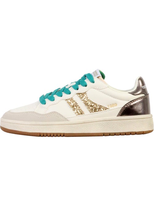 Sapatilhas Teddy Smith 120598 Bege/Dourado para Mulher - Kiabi