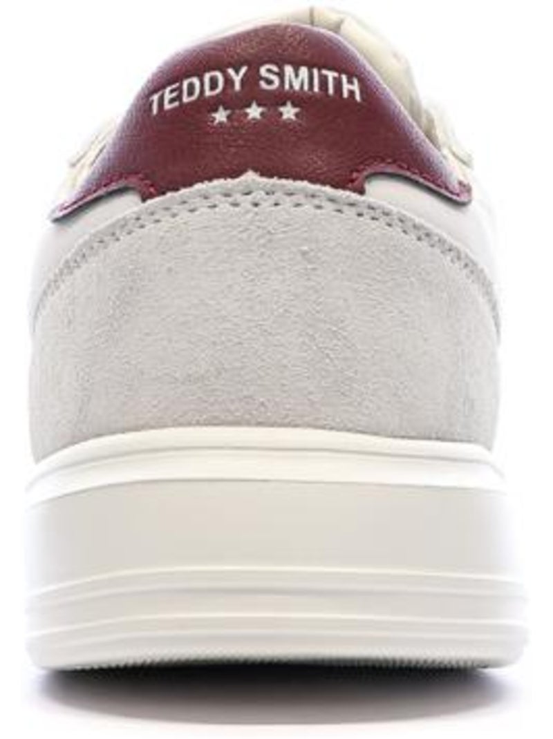 Sapatilhas Teddy Smith Brancas e Bordô para Homem Branco - Kiabi