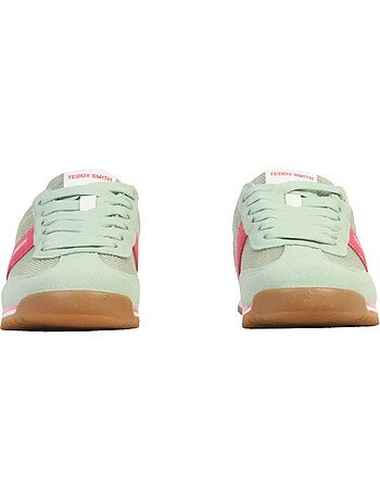 Sapatilhas teddy smith verde/rosa para mulher 120549