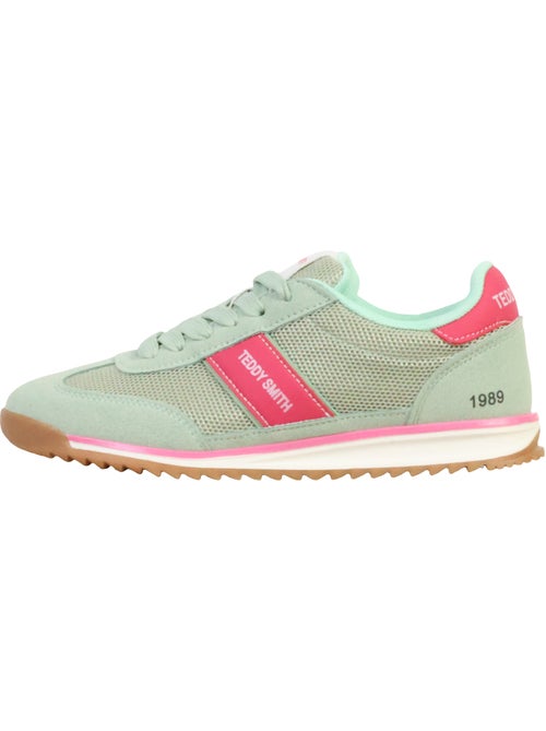 Sapatilhas Teddy Smith Verde/Rosa para Mulher 120549 - Kiabi