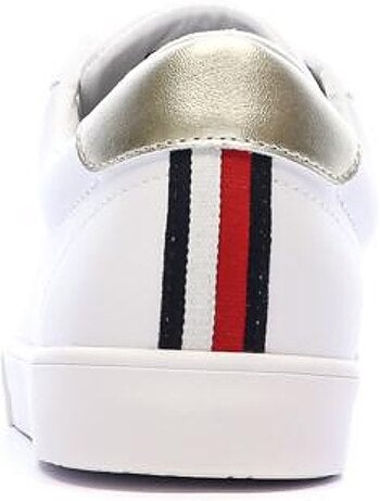 Sapatilhas tommy hilfiger brancas e prateadas para mulher