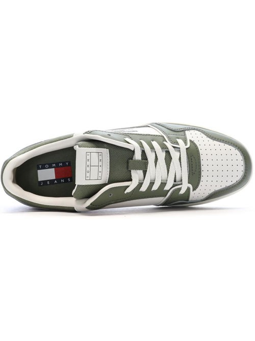 Sapatilhas Tommy Hilfiger Cupsole Branco/Verde para Homem - Kiabi Sapatilhas Tommy Hilfiger Cupsole Branco/Verde para Homem - Kiabi