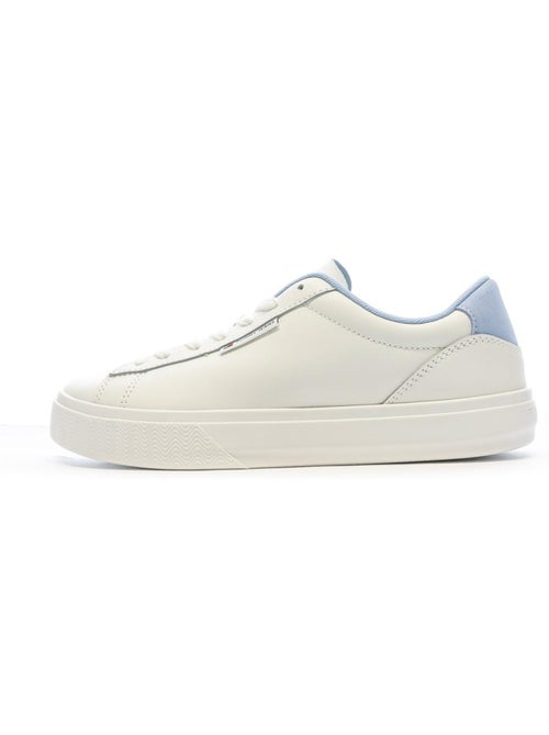 Sapatilhas Tommy Hilfiger Cupsole para Mulher em Branco e Azul - Kiabi Sapatilhas Tommy Hilfiger Cupsole para Mulher em Branco e Azul - Kiabi