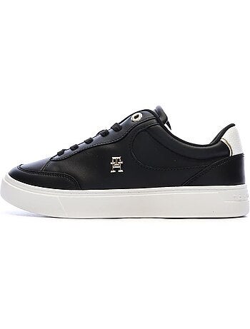 Sapatilhas Tommy Hilfiger Essential Chic Curtas Pretas para Mulher