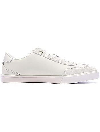 Sapatilhas tommy hilfiger th chic ecru para mulher