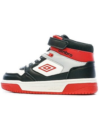 Sapatilhas Umbro Olly VLC para Menino em Preto, Vermelho e Branco