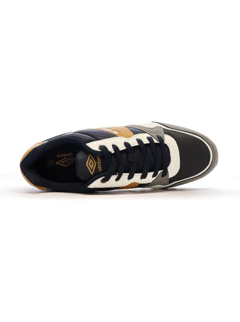 Sapatilhas Umbro para Homem Branco/Azul-Marinho/Camel 973590 Preto - Kiabi