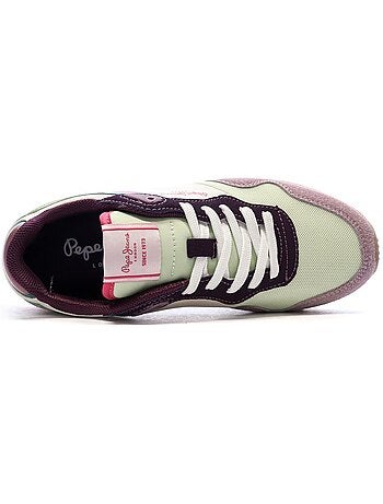 Sapatilhas violeta para mulher pepe jeans london band