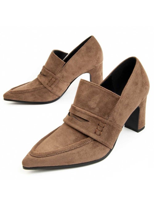 Sapato Com Salto Material Sintético E Têxtil Montevita - Kiabi Sapato Com Salto Material Sintético E Têxtil Montevita - Kiabi