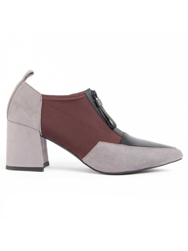 Sapato Com Salto Material Sintético E Têxtil Montevita Cinza - Kiabi