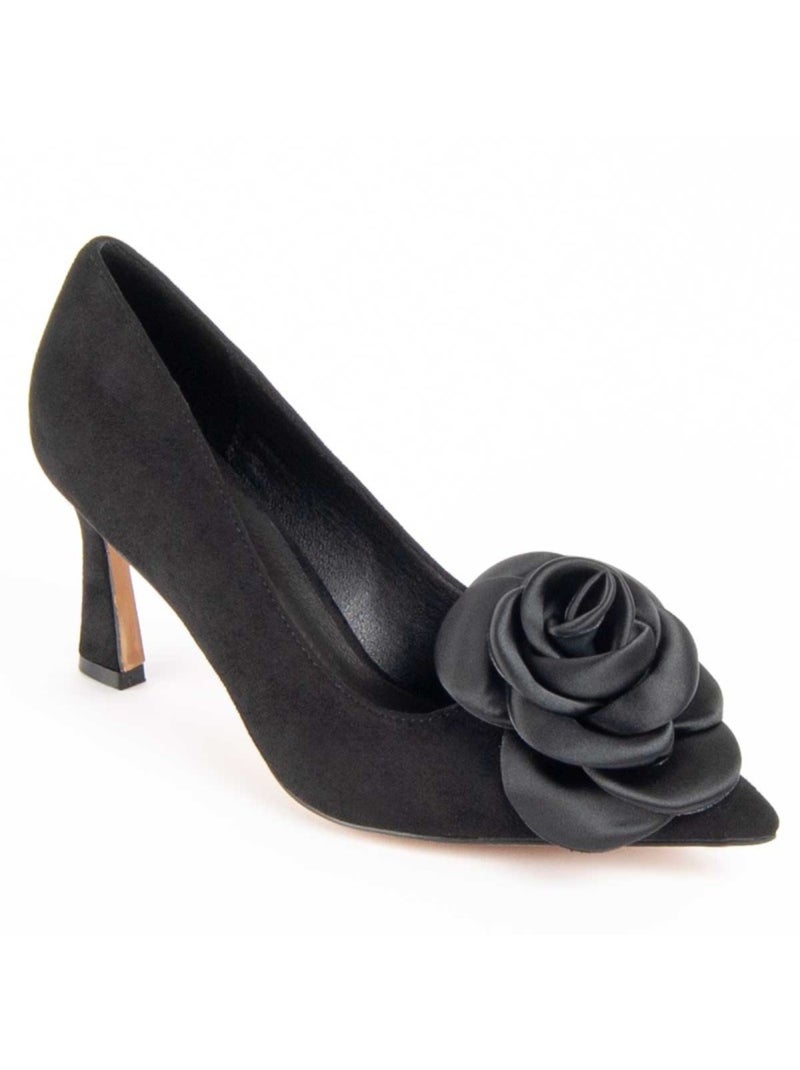 Sapato Com Salto Material Sintético E Têxtil Montevita Preto - Kiabi