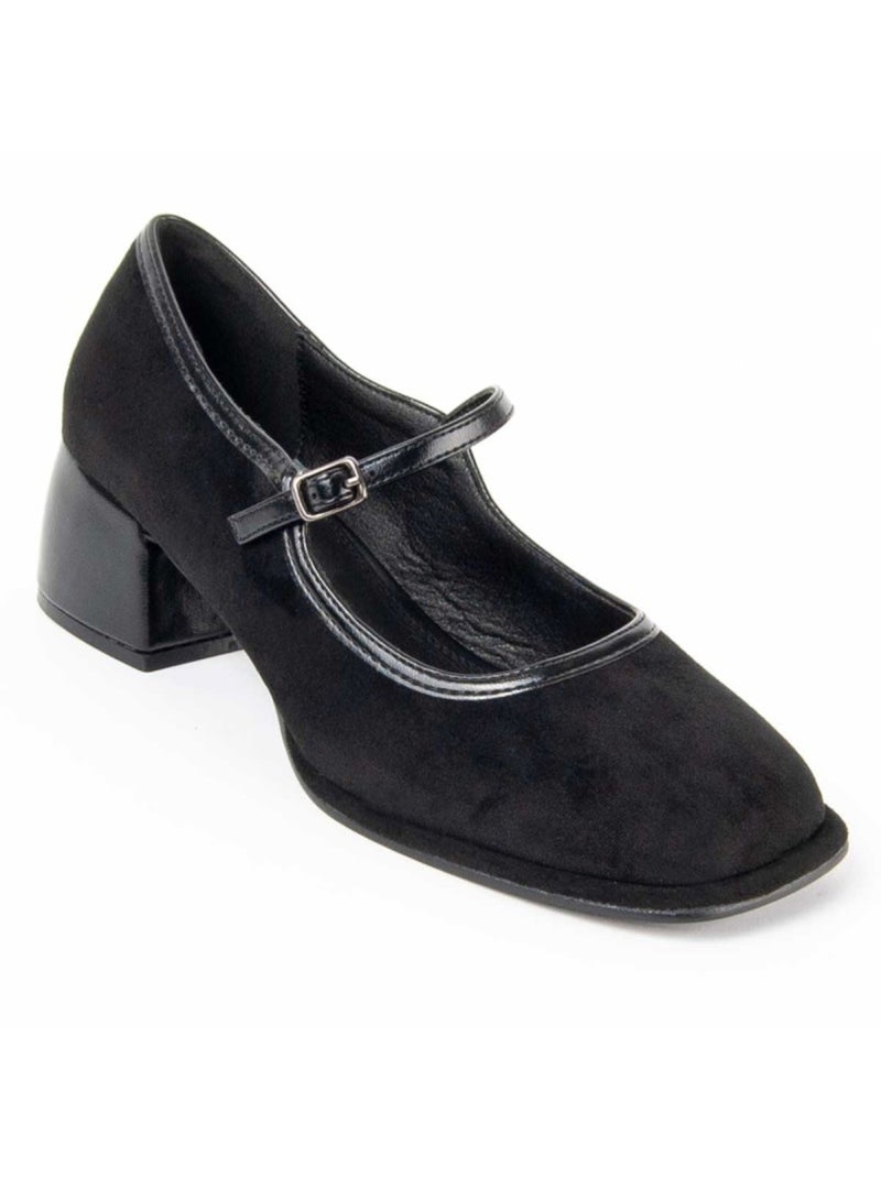 Sapato Com Salto Material Sintético E Têxtil Montevita Preto - Kiabi