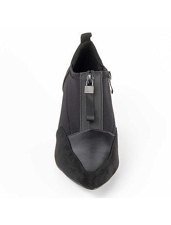Sapato Com Salto Material Sintético E Têxtil Montevita