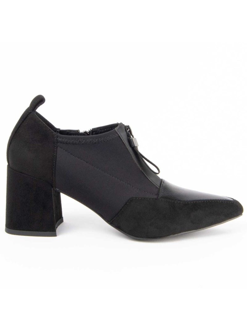 Sapato Com Salto Material Sintético E Têxtil Montevita Preto - Kiabi