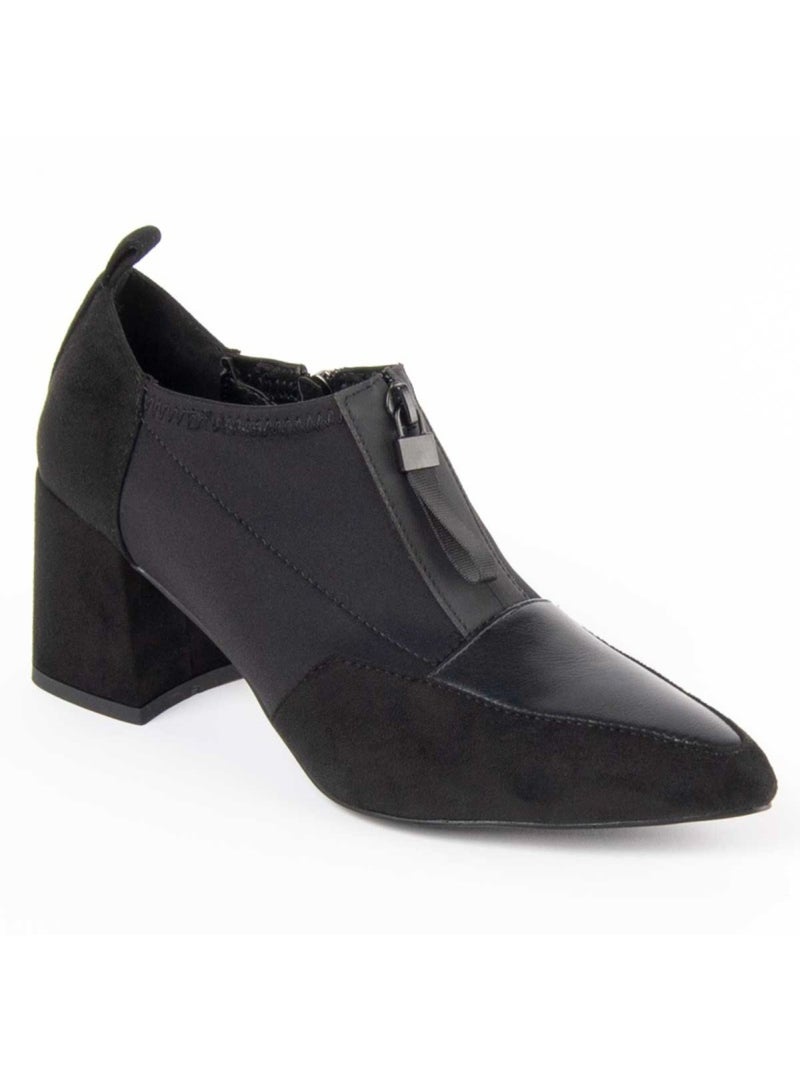 Sapato Com Salto Material Sintético E Têxtil Montevita Preto - Kiabi