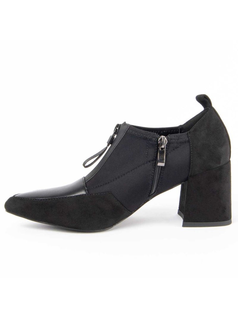 Sapato Com Salto Material Sintético E Têxtil Montevita Preto - Kiabi