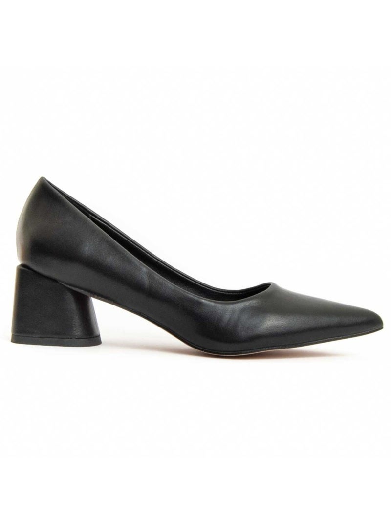 Sapato Com Salto Material Sintético E Têxtil Montevita Preto - Kiabi