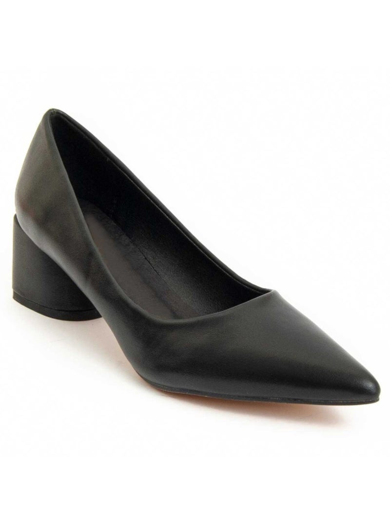 Sapato Com Salto Material Sintético E Têxtil Montevita Preto - Kiabi