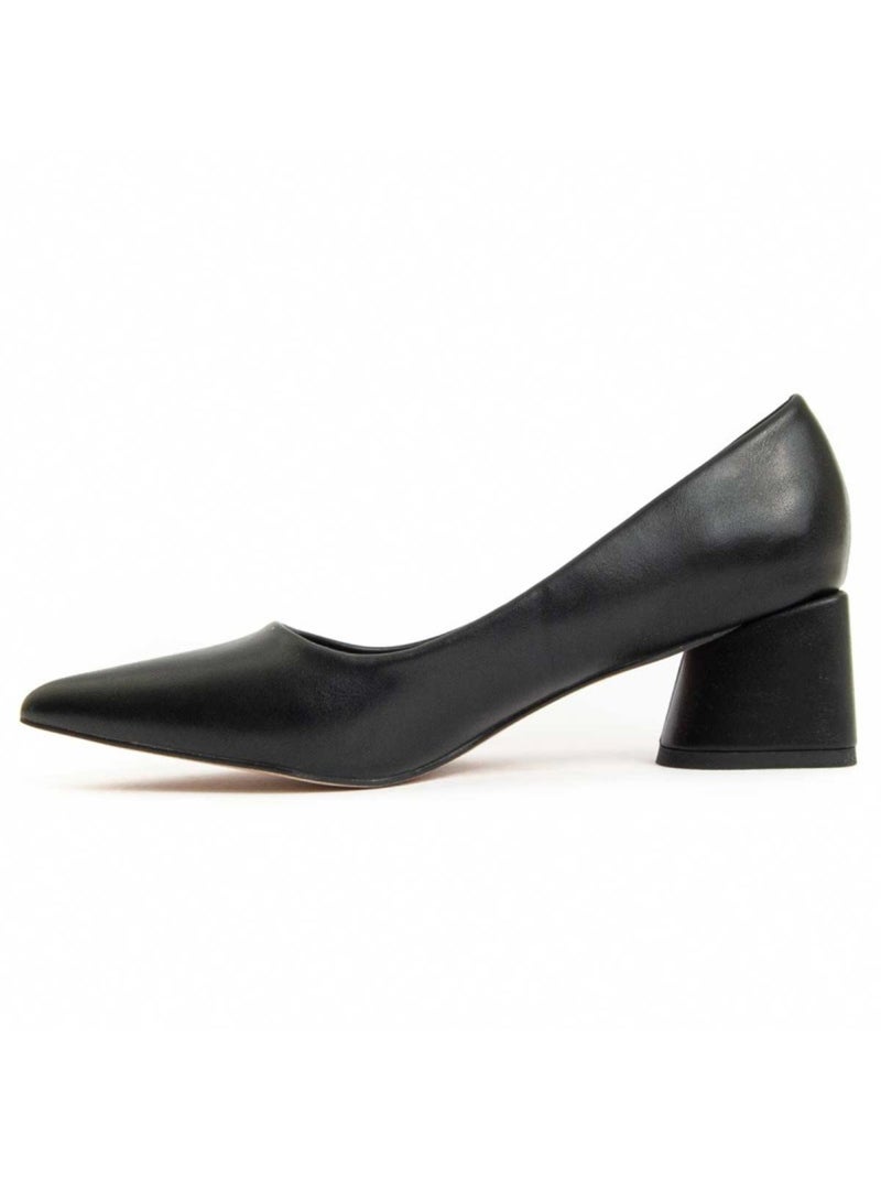 Sapato Com Salto Material Sintético E Têxtil Montevita Preto - Kiabi