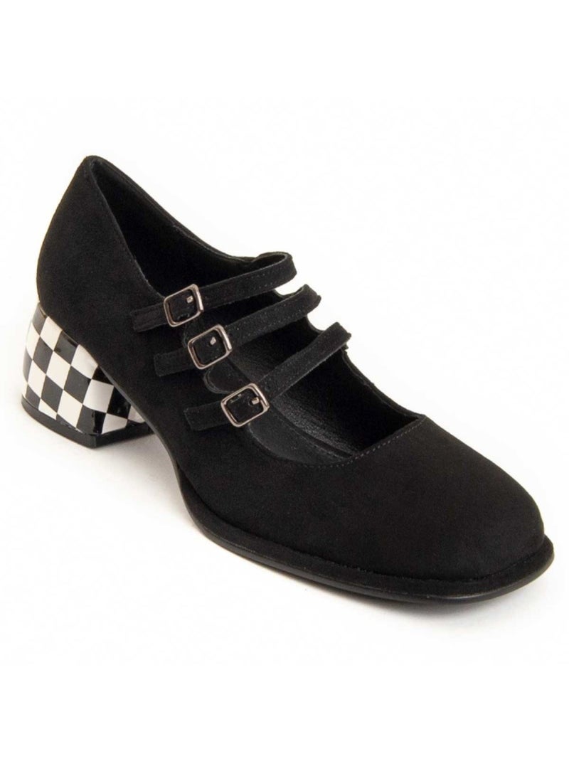 Sapato Com Salto Material Sintético E Têxtil Montevita Preto - Kiabi