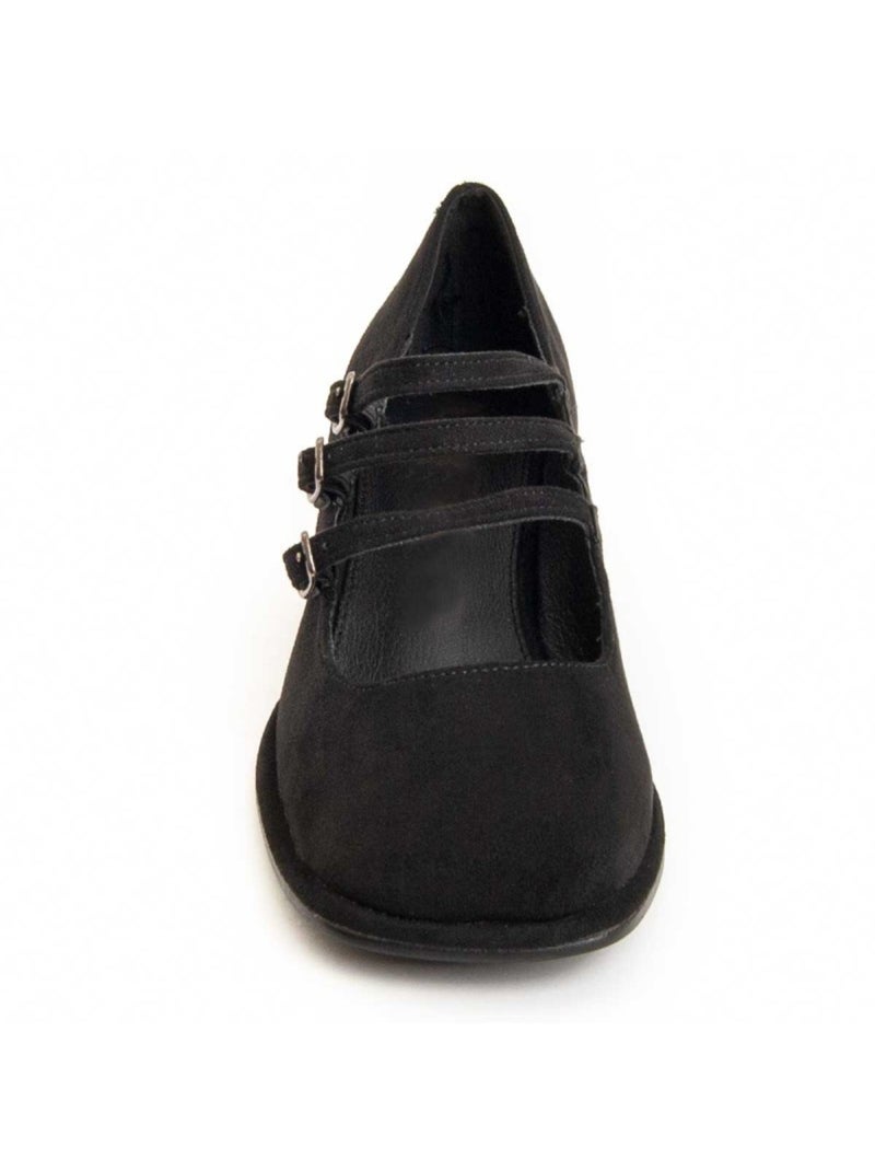 Sapato Com Salto Material Sintético E Têxtil Montevita Preto - Kiabi