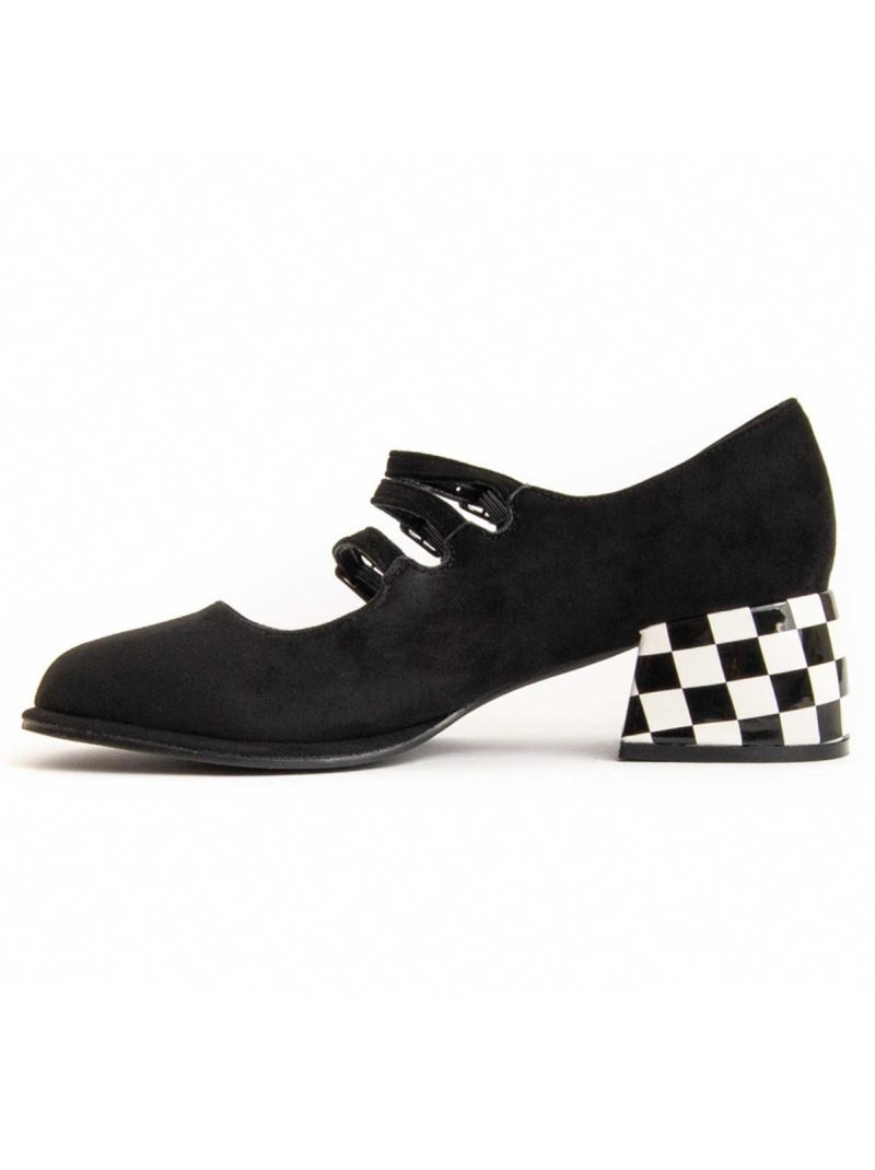 Sapato Com Salto Material Sintético E Têxtil Montevita Preto - Kiabi