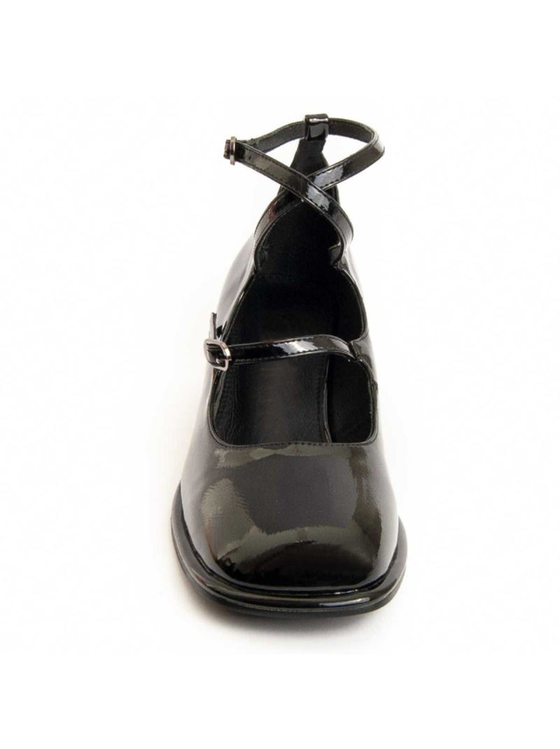 Sapato Com Salto Material Sintético E Têxtil Montevita Preto - Kiabi