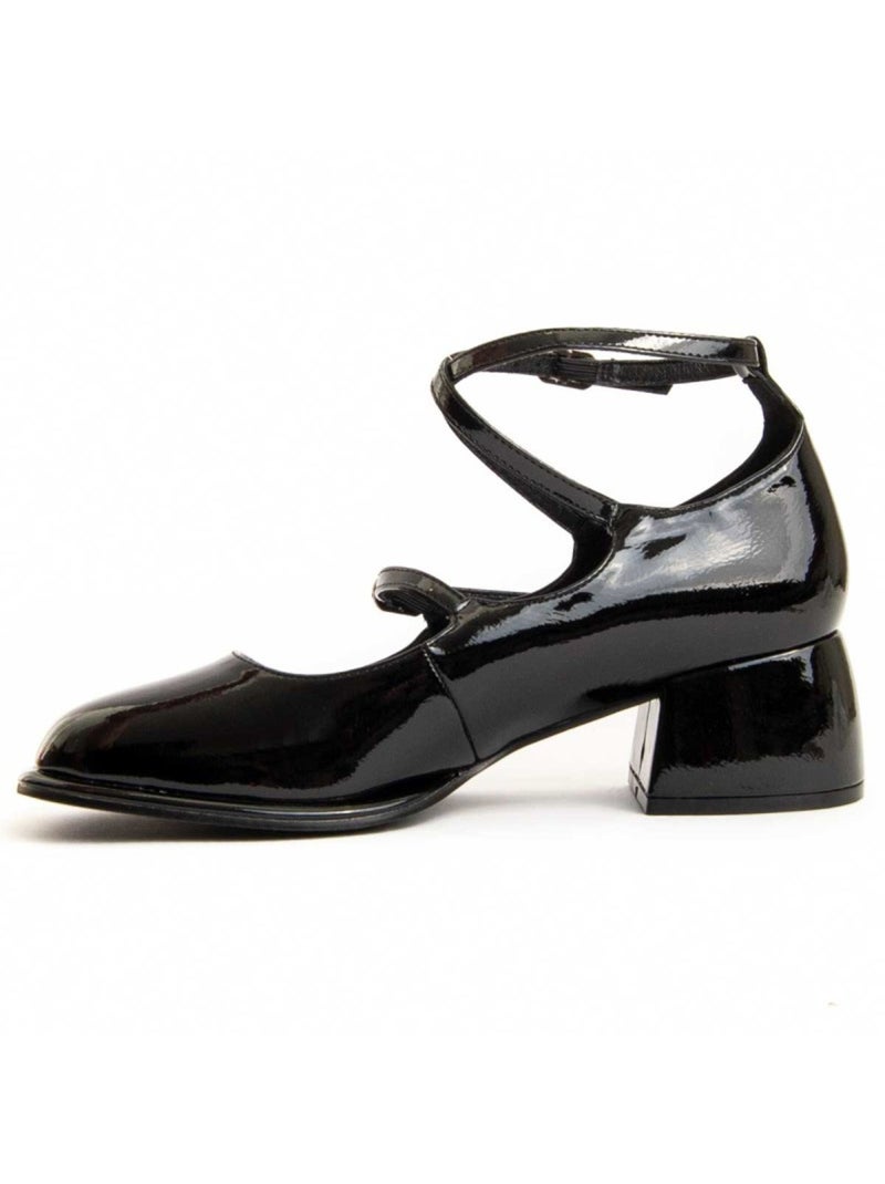 Sapato Com Salto Material Sintético E Têxtil Montevita Preto - Kiabi