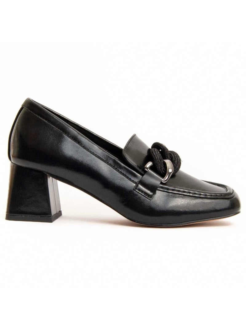 Sapato Com Salto Material Sintético E Têxtil Montevita Preto - Kiabi