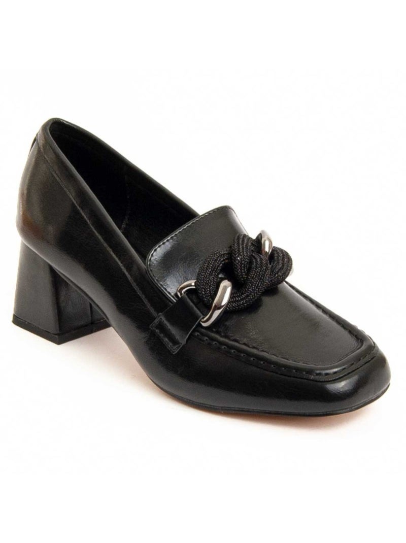 Sapato Com Salto Material Sintético E Têxtil Montevita Preto - Kiabi