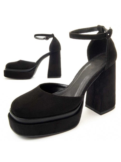 Sapato Com Salto Material Sintético E Têxtil Montevita - Kiabi Sapato Com Salto Material Sintético E Têxtil Montevita - Kiabi