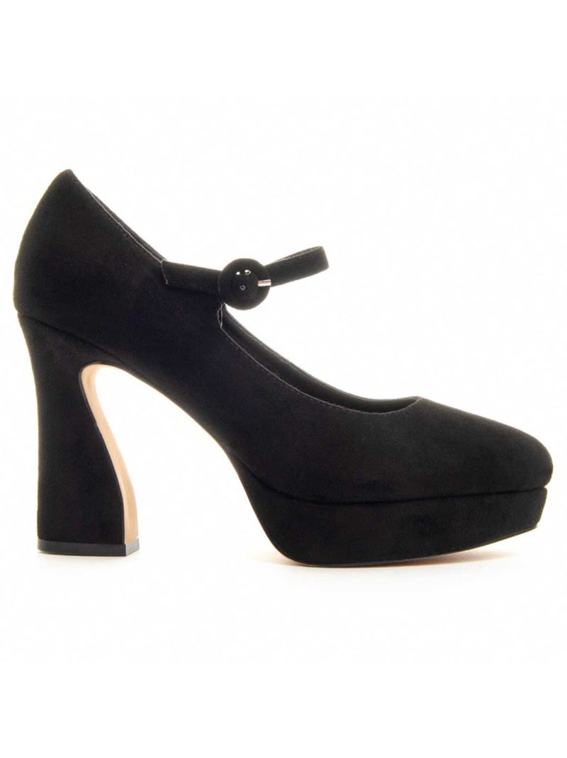Sapato Com Salto Material Sintético E Têxtil Montevita Preto - Kiabi