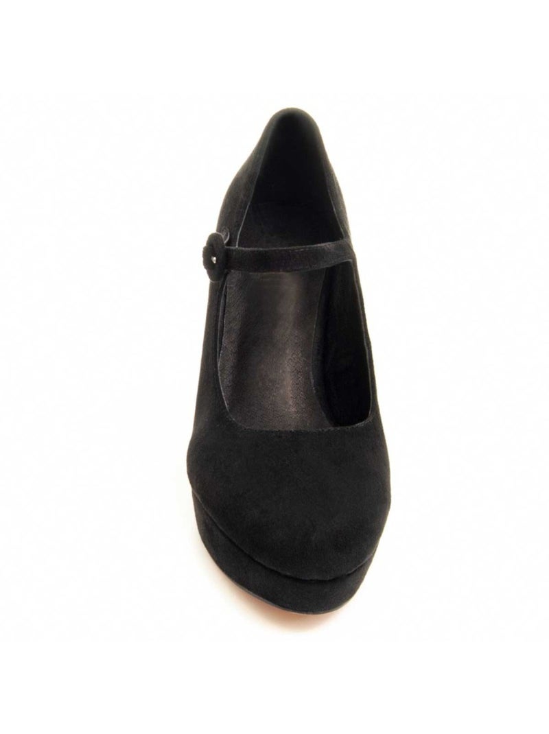 Sapato Com Salto Material Sintético E Têxtil Montevita Preto - Kiabi
