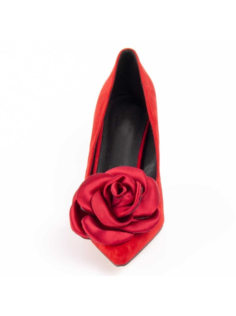 Sapato Com Salto Material Sintético E Têxtil Montevita Vermelho - Kiabi