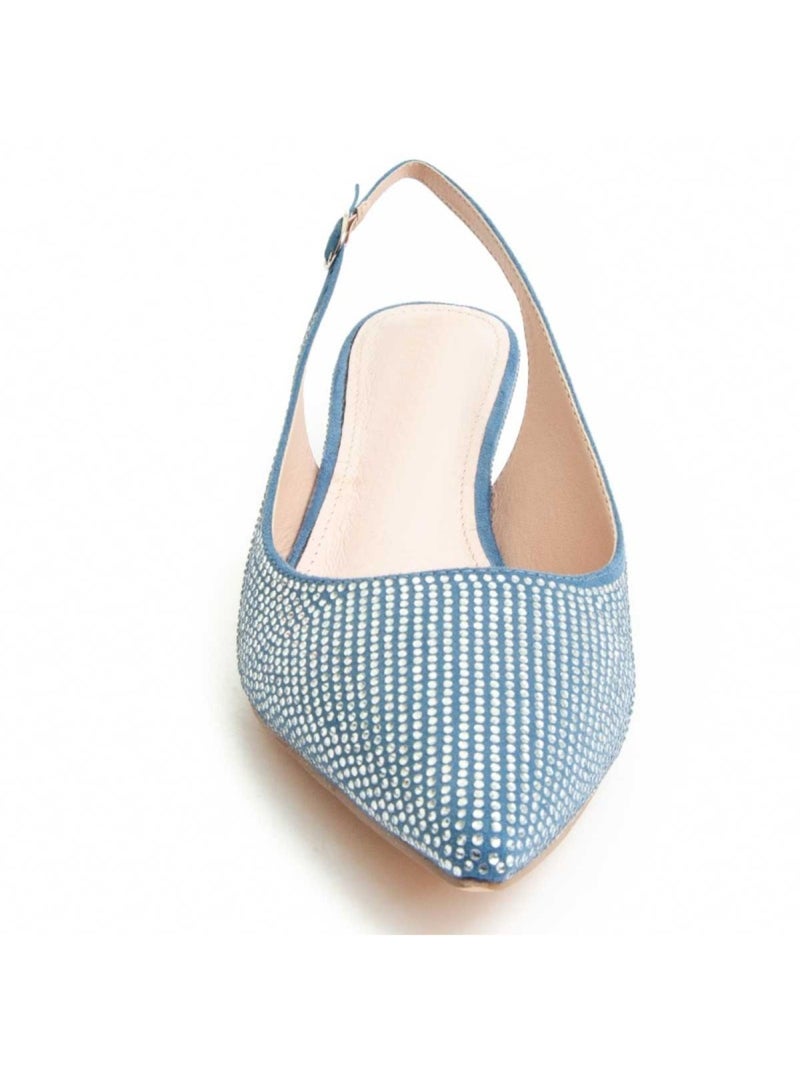 Sapato Com Salto Material Sintético Montevita Azul - Kiabi