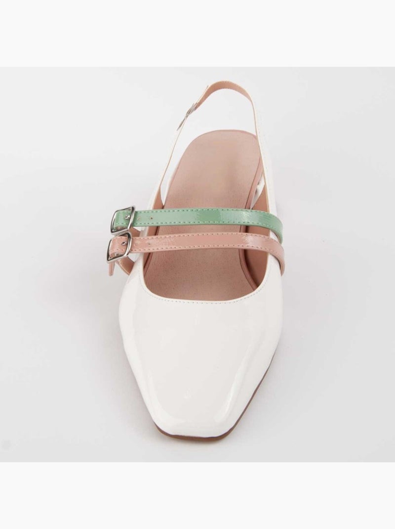 Sapato Com Salto Material Sintético Montevita Branco - Kiabi
