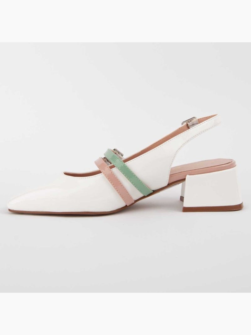 Sapato Com Salto Material Sintético Montevita Branco - Kiabi