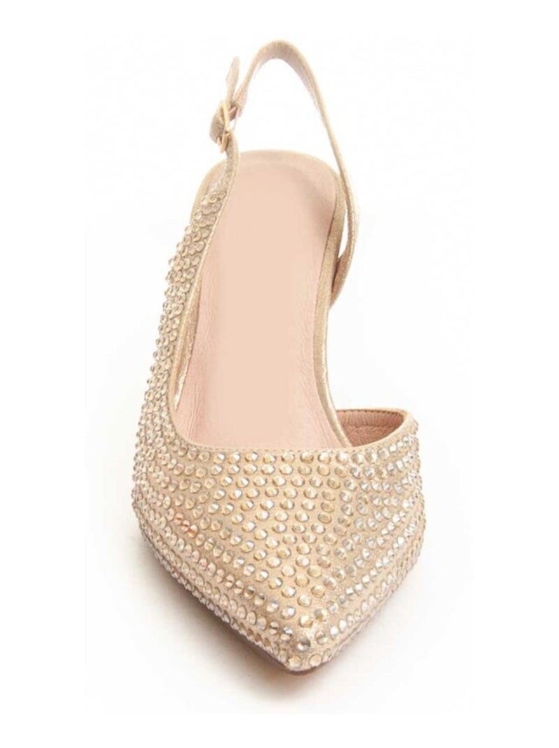 Sapato Com Salto Material Sintético Montevita Dourado/Ouro - Kiabi