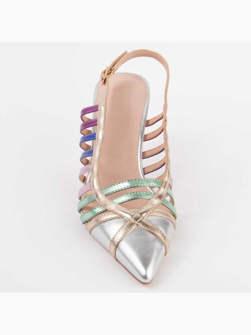 Sapato Com Salto Material Sintético Montevita Multicolorido - Kiabi