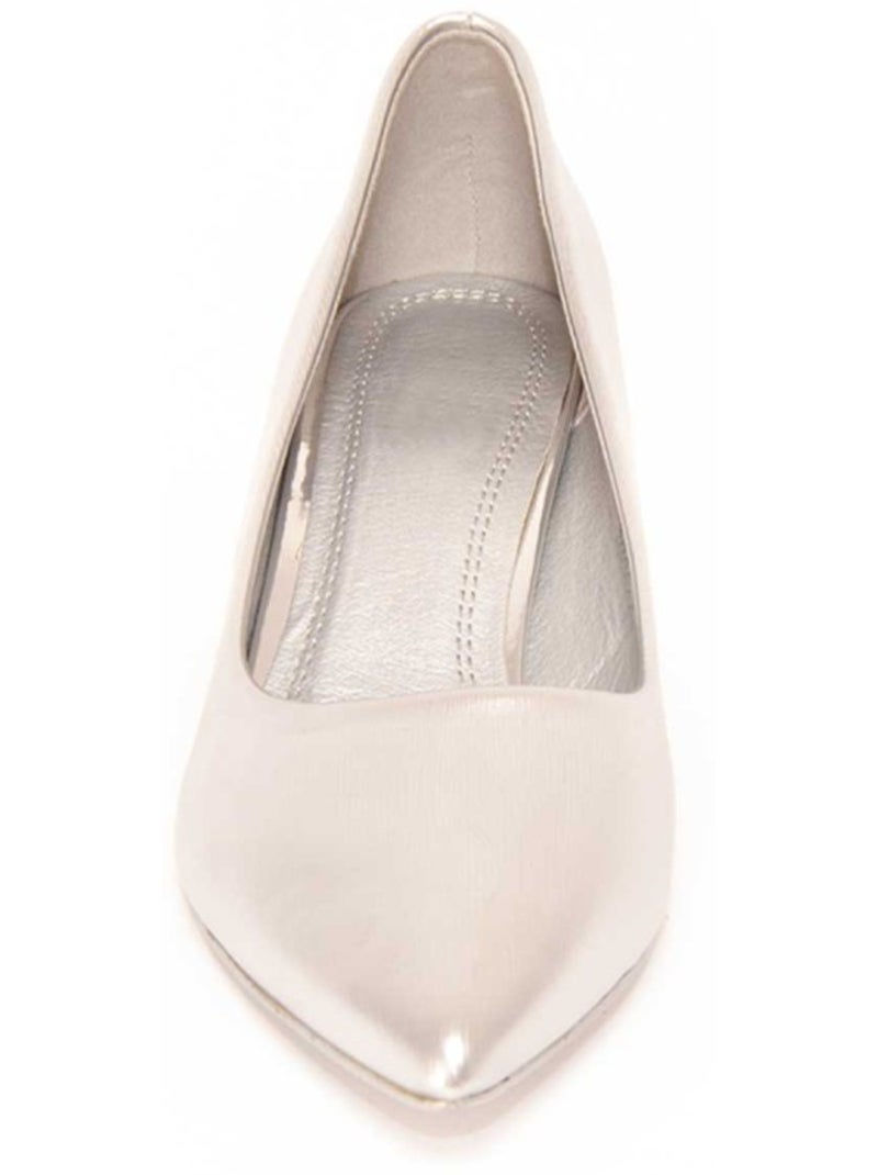 Sapato Com Salto Material Sintético Montevita Prata - Kiabi