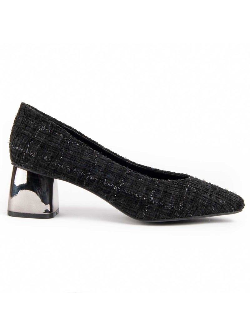 Sapato Com Salto Material Sintético Montevita Preto - Kiabi