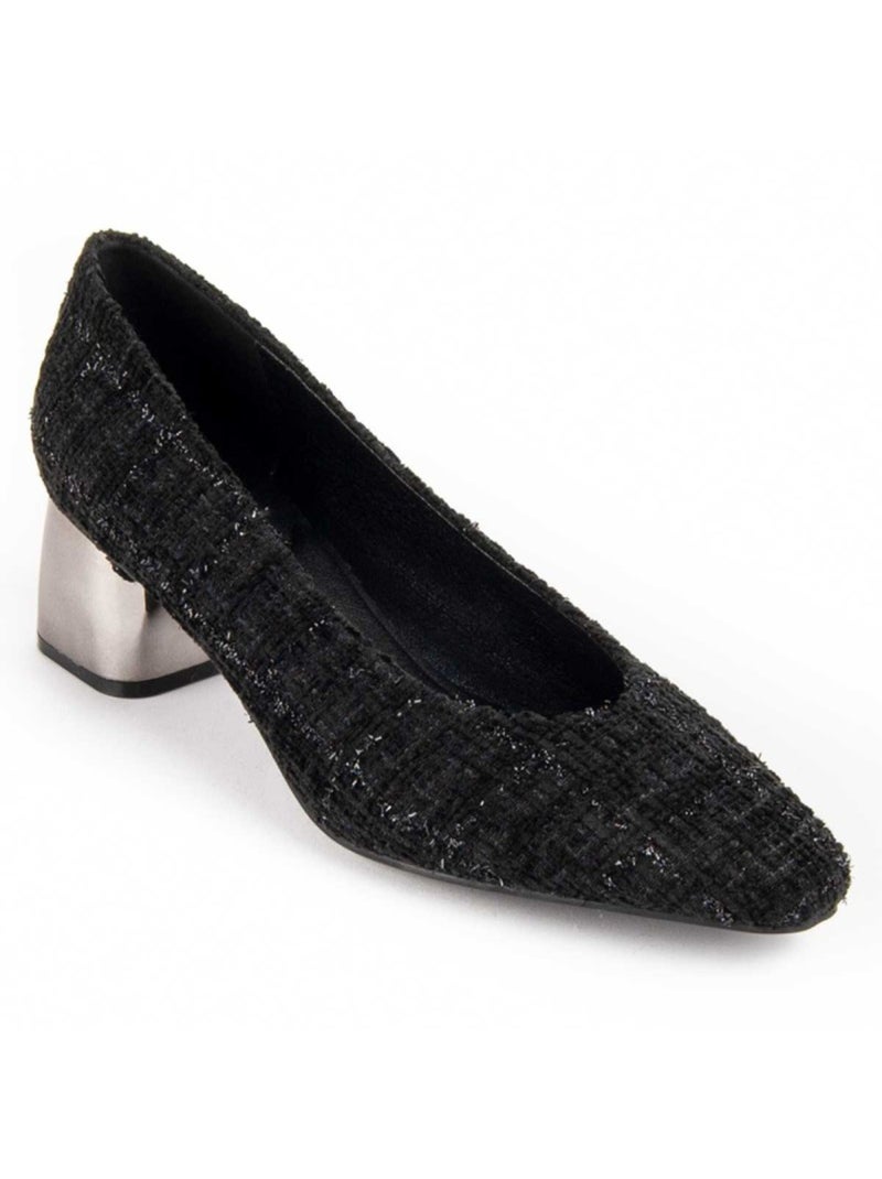 Sapato Com Salto Material Sintético Montevita Preto - Kiabi
