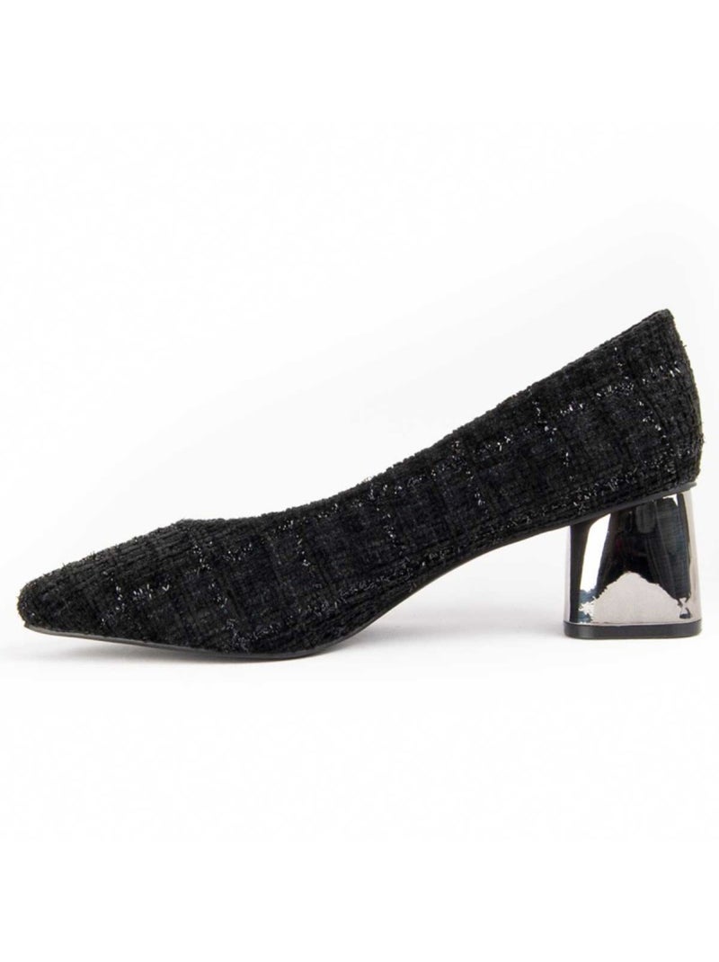 Sapato Com Salto Material Sintético Montevita Preto - Kiabi