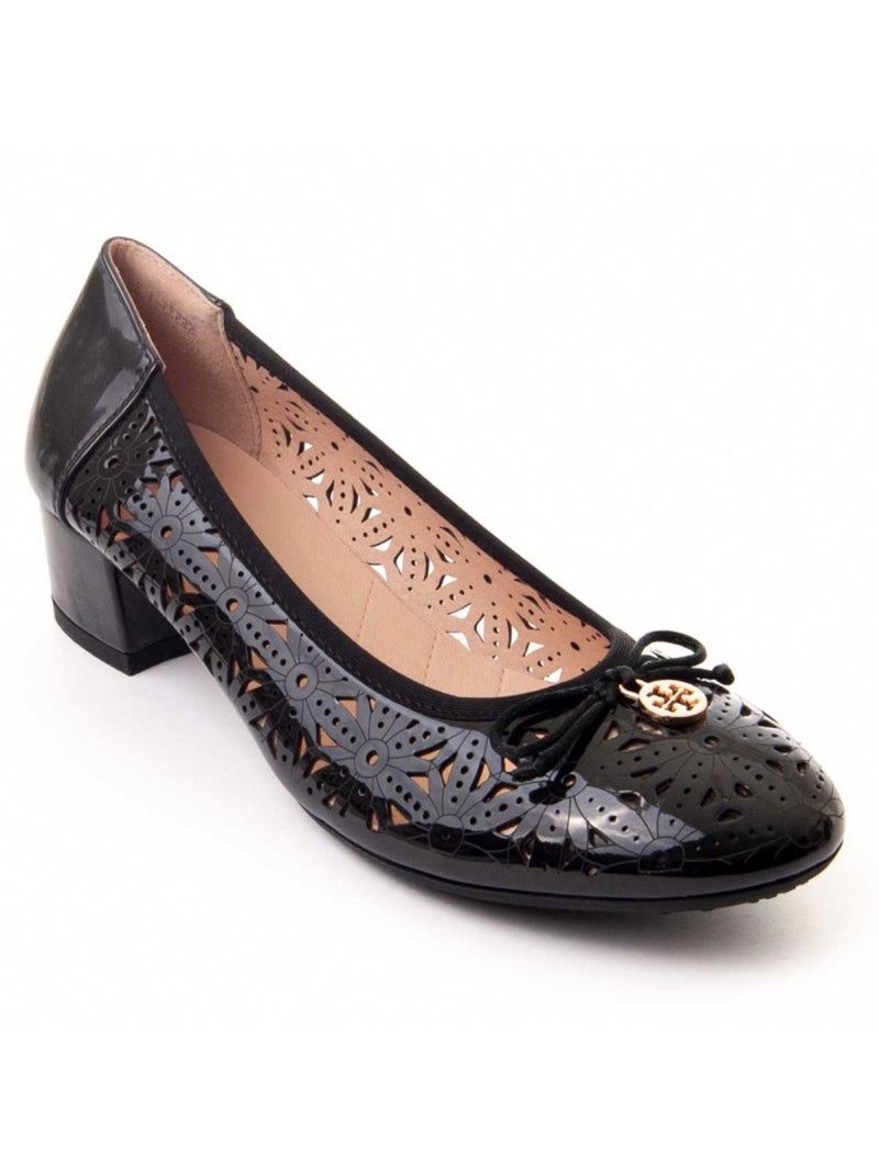 Sapato Com Salto Material Sintético Montevita Preto - Kiabi