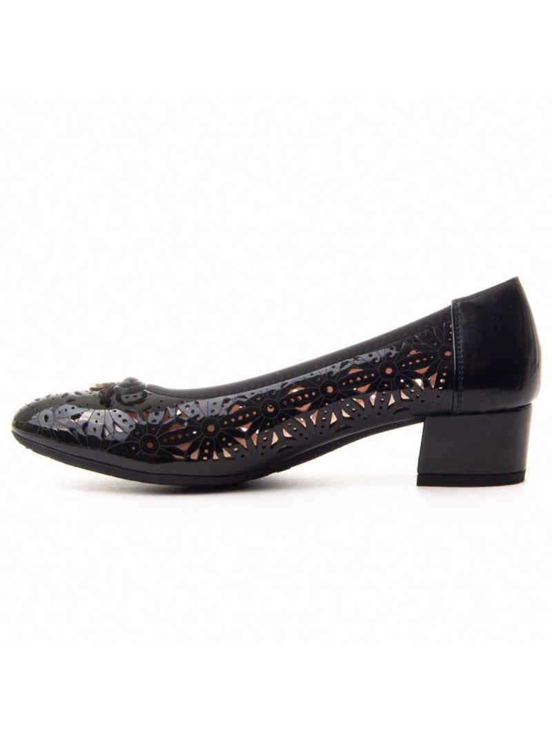 Sapato Com Salto Material Sintético Montevita Preto - Kiabi
